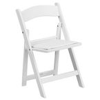 WHITE SLATTED RESIN CHAIR